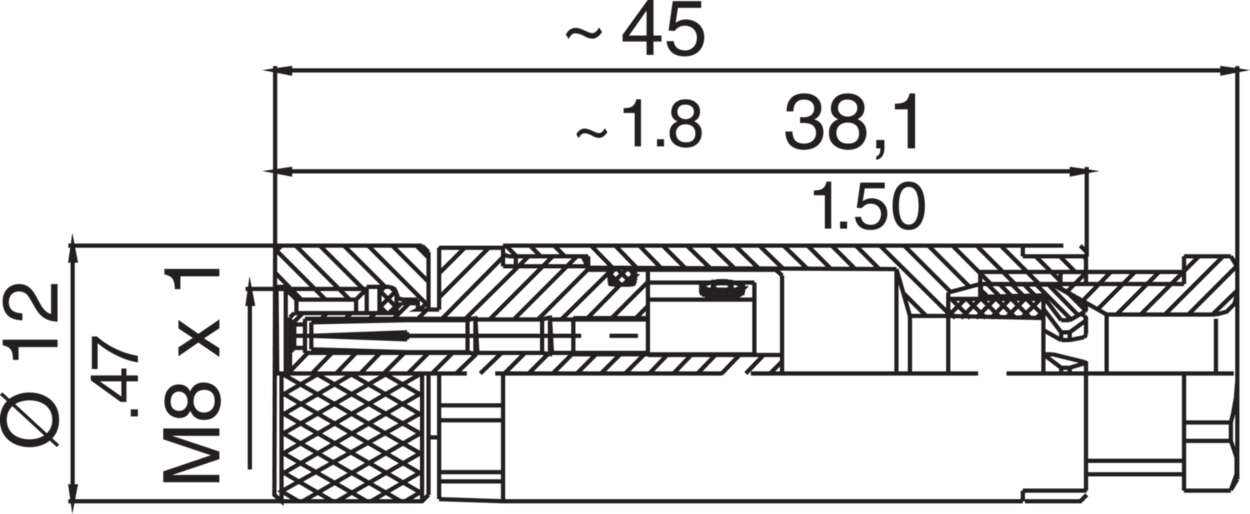 490037 Actuator Sensor cable assembly|Configurable connector|M 8|M 8