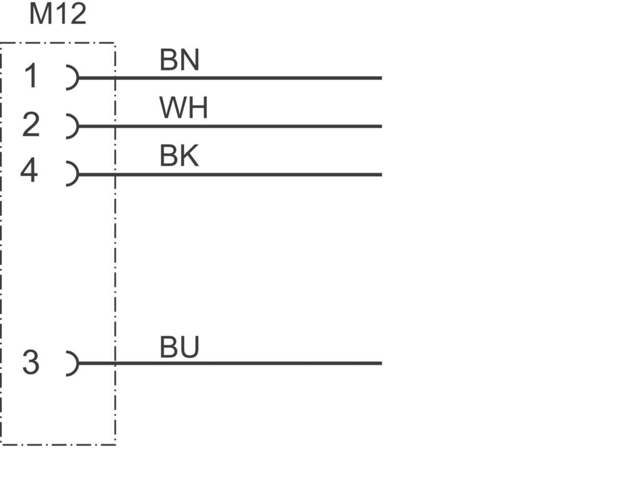 490064 Actuator Sensor cable assembly|Panel connector|M 12|M 12