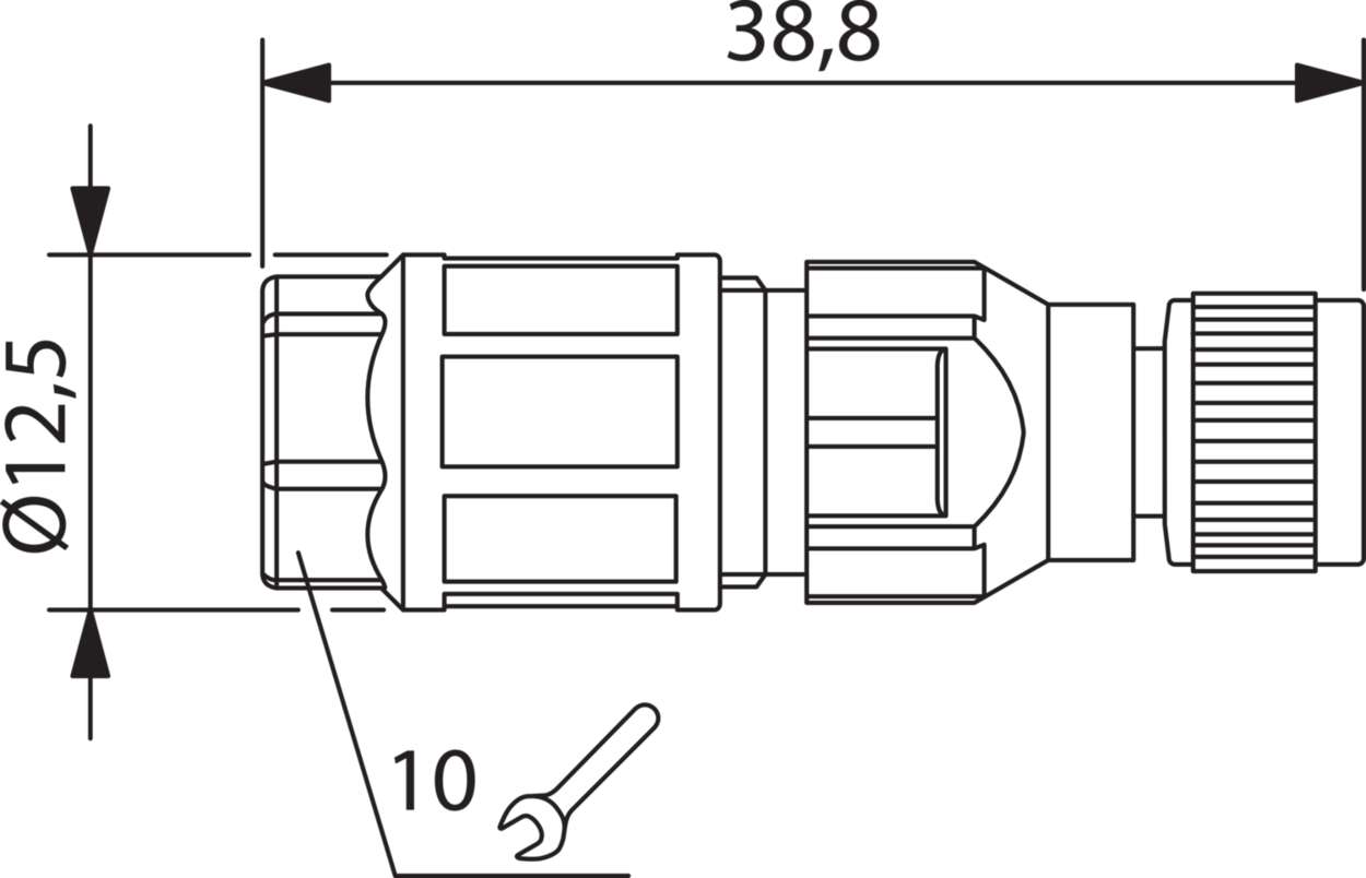 490126 Actuator Sensor cable assembly|Configurable connector|M 8|M 8