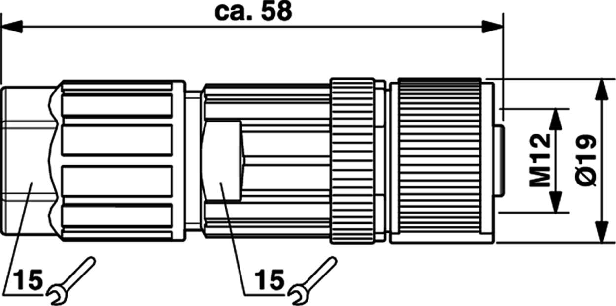 490192 Actuator Sensor cable assembly|Configurable connector|M 12|M 12