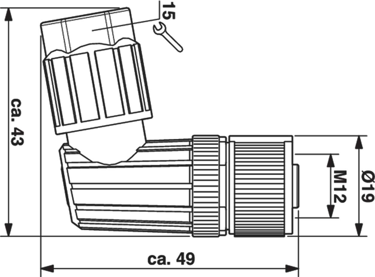 490196 Actuator Sensor cable assembly|Configurable connector|M 12|M 12