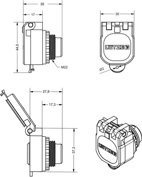492078 Actuator Sensor cable assembly|Panel connector|RJ45|RJ45