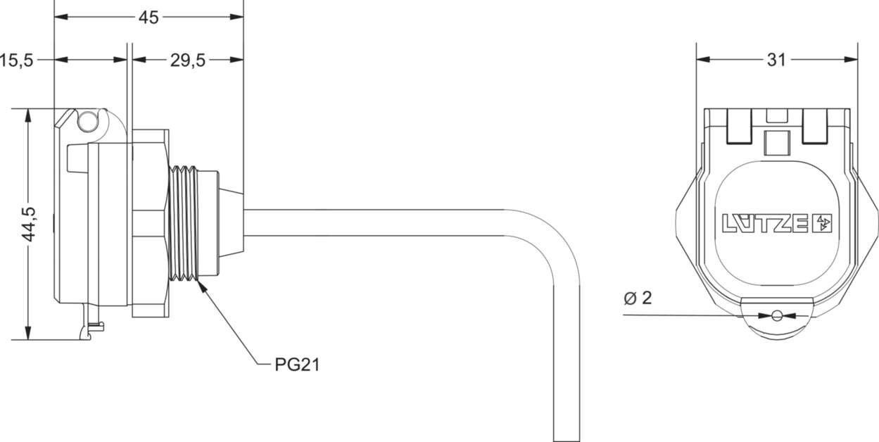 493113.005 Actuator Sensor cable assembly|Panel connector|USB|USB