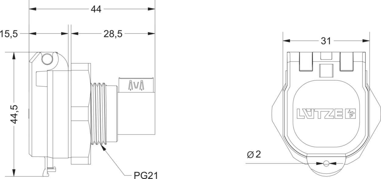 493115 Actuator Sensor cable assembly|Panel connector|USB|USB