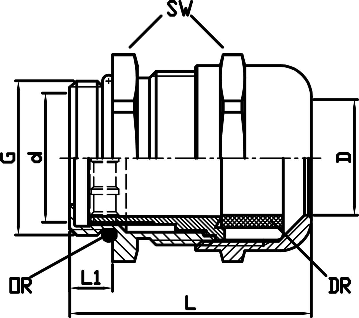 600171 Cable fitting + accessories|Cable fitting|TOP-T-S-EMV1|metric
