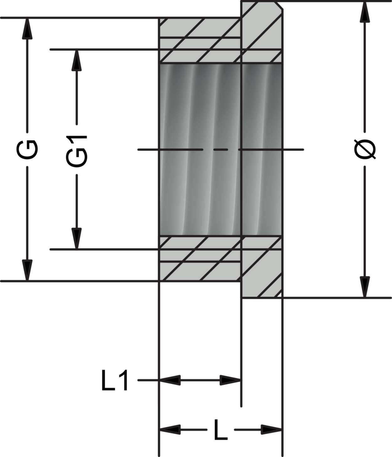 600232 Cable fitting + accessories|Adapter|RR metal|metric/metric