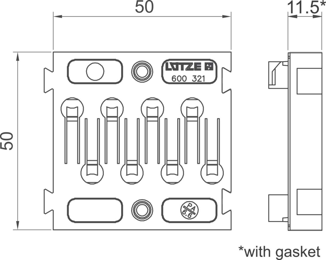 600321 Cable fitting + accessories|Cablefix|Flange|Flange