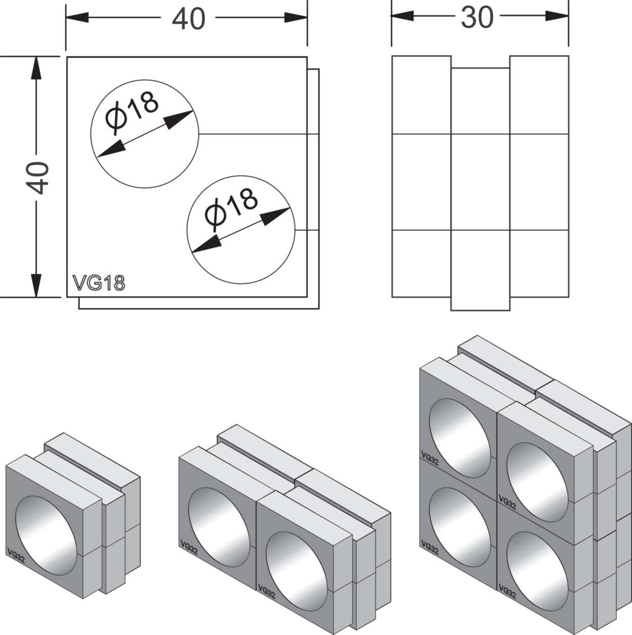 606201 Cable fitting + accessories|Cablefix Vario|Rubber module|Rubber module