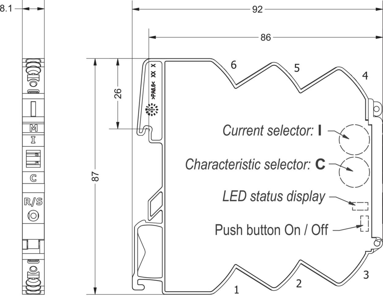 716480.005 Function module|Line protection|Controllable switch|Controllable switch