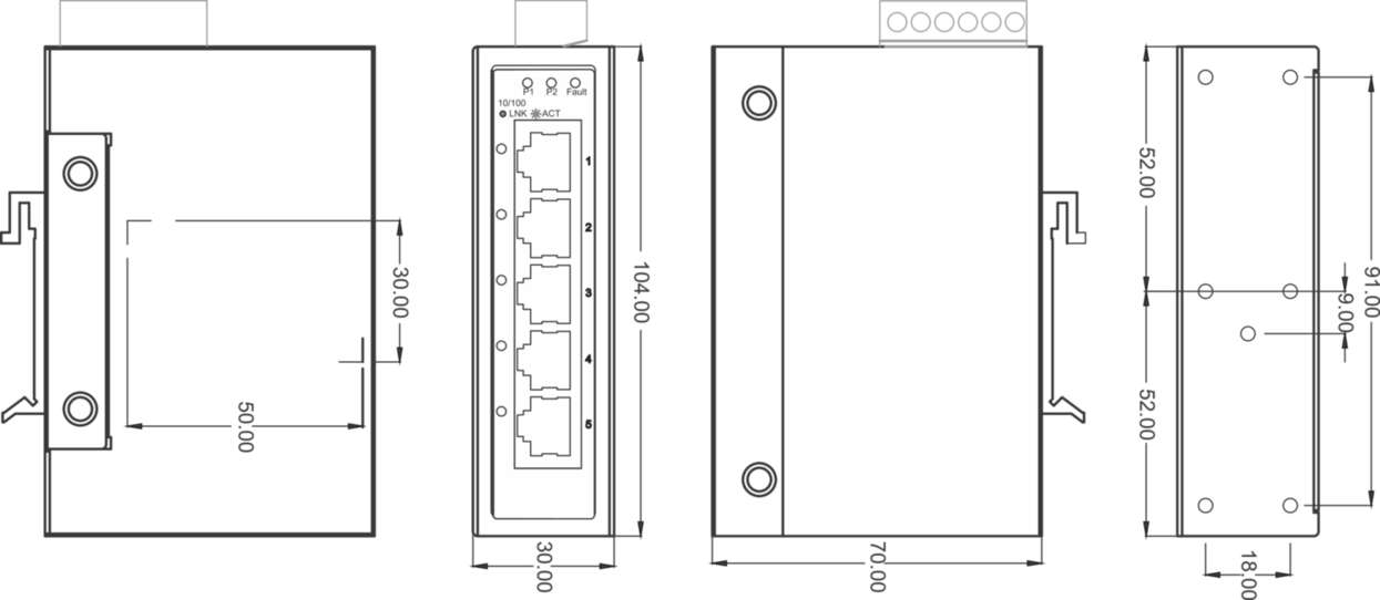 772004 Communication|Industrial Ethernet|Unmanaged Switch|Unmanaged Switch