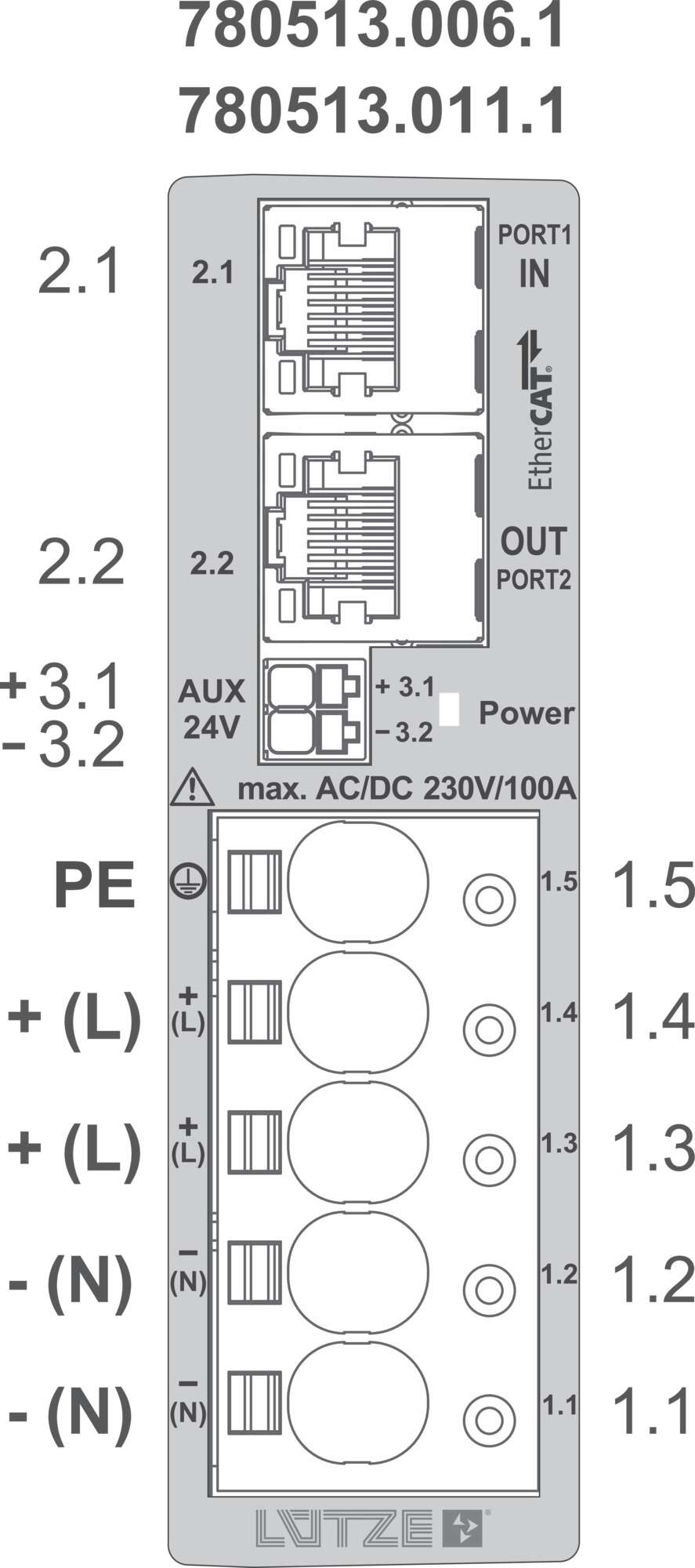 Housing|LCOS|Supply set BUS|57.5 mm