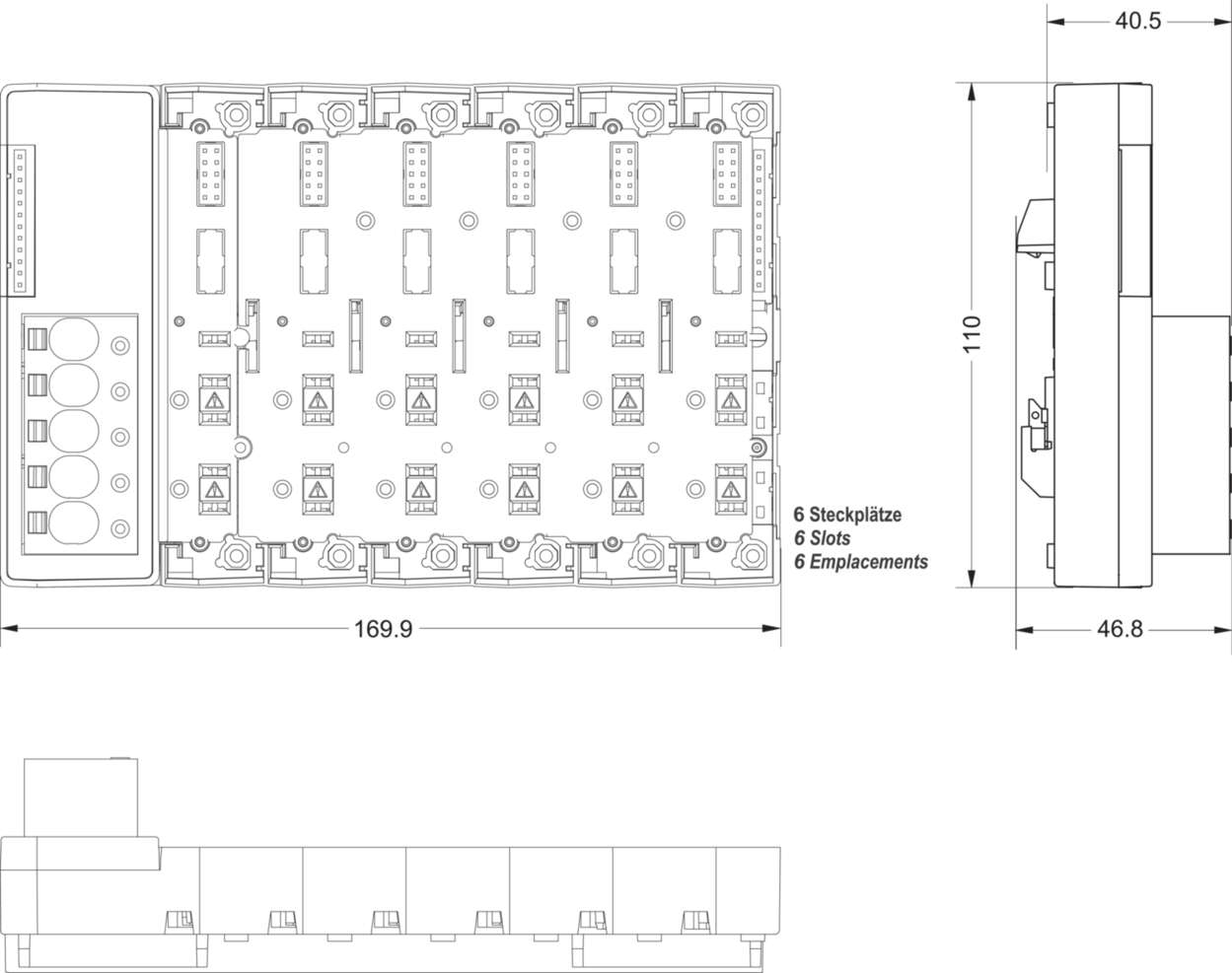 Housing|LCOS|Supply set BUS|57.5 mm