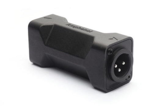 AC3M3MDW 3 Pole XLRMale Blank D Shell In-line Adapter, Pre-wired, Black