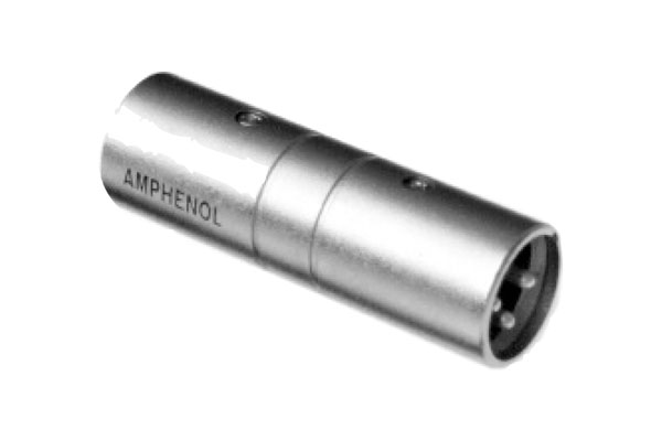 AC3M3MW 3 Pole XLRMaleTo Female Blank D Shell In-line Adapter, Pre-wired, Nickel Finish. Comparable part no: NA3MM
