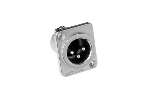 AC3MMDZ BULK 3 Pole XLRMale ChassisMount, DType,Machined Contacts, Solder Bucket, Nickel Finish, Bulk Packaging. Comparable part no: NC3MD-L-1-D