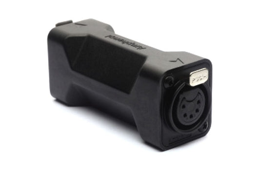 AC5F5FDW 5 Pole XLR FemaleTo Female Blank D Shell In-line Adapter, Pre-wired, Black Finish