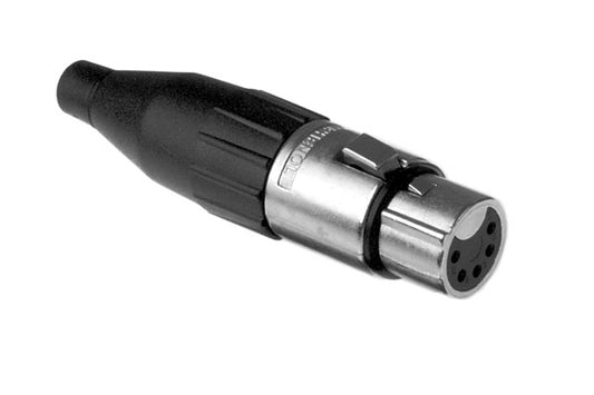 AC5F BULK 5 Pole XLR Female Cable Connector,Machined Contacts, Nickel Finish, Bulk Packaging. Comparable part no: NC5FX-D