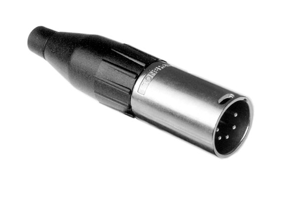 AC5M 5 Pole XLRMale Cable Connector,Machined Contacts, Nickel Finish. Comparable part no: NC5MX, A5M