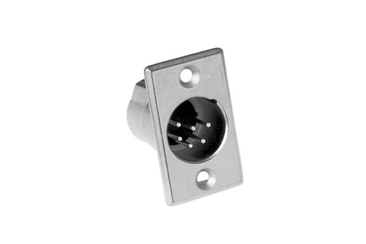 AC6AMPNZ 6 Pole XLRMale ChassisMount, PN Flange,Machined Contacts. Comparable part no: NC6MP
