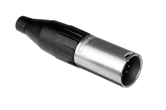 AC7MJ 7 Pole XLRMale Cable Connector,Machined Contacts, Large Cable Clamp, Nickel Finish