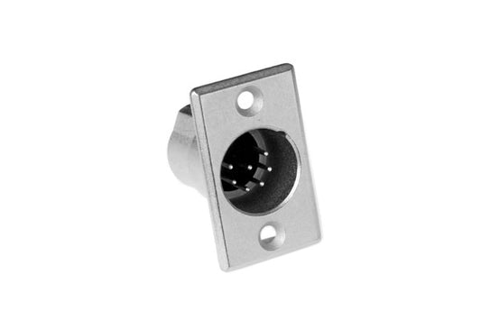 AC7MPNZ 7 Pole XLRMale ChassisMount, PN Flange,Machined Contacts, Solder Bucket, Nickel Finish. Comparable part no: NC7MP
