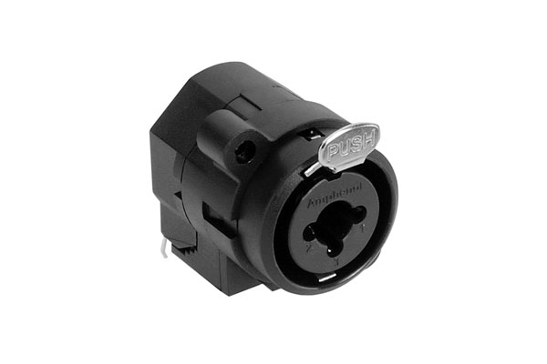 ACJC6S BULK 1/4" XLR Dual ChassisMount, CType, Stereo, Solder Contacts, Latching, Non-switching, XLR Grounded, Black, Bulk Packaging. Comparable part no: NCJ6FI-S