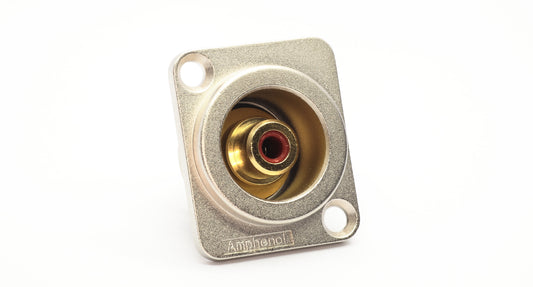 ACJD-REDRCA DType ChassisMount, Female, Gold Plated Contacts, Red Insulation. Comparable part no: NF2D-2