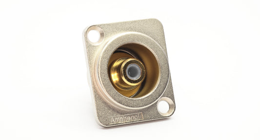 ACJD-WHTRCA DType ChassisMount, Female, Gold Plated Contacts, White Insulation. Comparable part no: NF2D-9