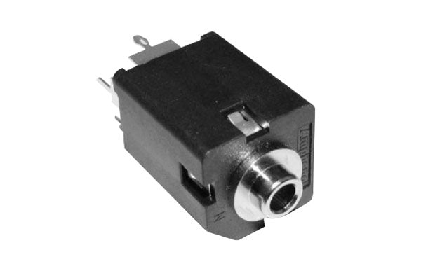 ACJS-NV35-3S 3.5mm Single Vertical PCB Phone Jack, Stereo (3S Channels),Metal Bore, Without Nut,Threadless