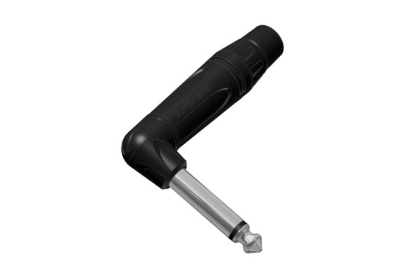 ACPM-TB 1/4"Mono Right Angle Plug,Musician Range II, Diecast Shell, Black Finish