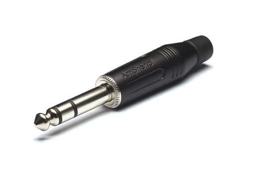 ACPS-GB BULK 1/4" Stereo Straight Plug,Musician Range, Black Finish, Bulk Packaging
