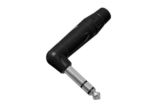 ACPS-TB 1/4" Right Angle Audio Phone Plug, Stereo,Musician Range, Black Finish