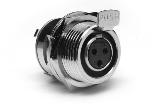 AG5FCE 5 PoleMini XLR ChassisMount,GTYPE, Female, Stamped Contacts, Vertical PCB, Nickel Finish