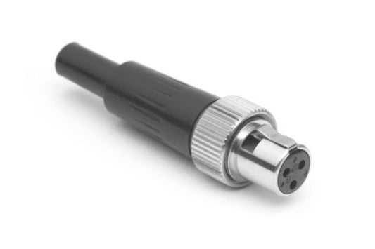 AG6FL 6 PoleMini XLR  Cable Connector,GTYPE, Female, Stamped Contacts, Nickel Finish