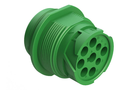 AHD10-9-1939P-BP80 9 Position, Receptacle, Jam Mount, Type 2. HD10-9-1939P-BP03