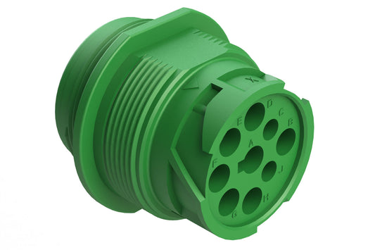 AHD10-9-1939PR-BP80 9 Position, Receptacle, Reduced Seal, Jam Mount, Type 2. HD10-9-1939PE-BP03