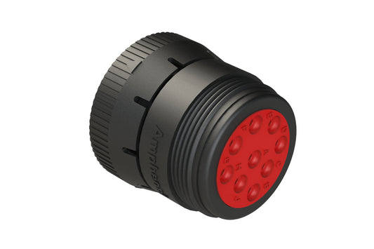 AHD16-9-1939S 9 Position Plug, Female Connector with Threaded Rear, J1939. HD16-9-1939S