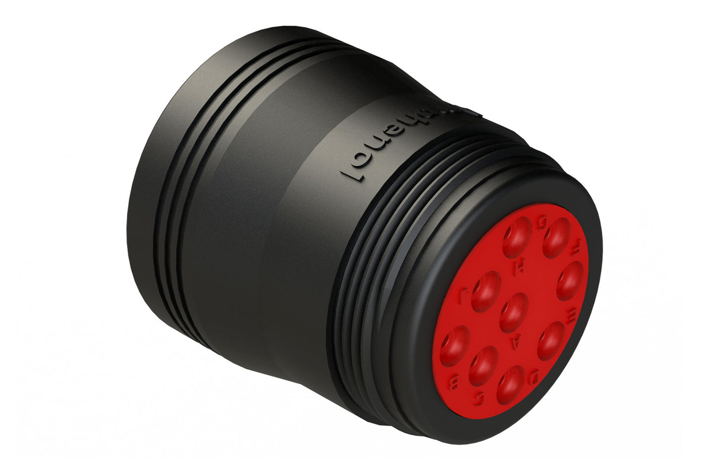 AHD17-9-1939S 9 Position Plug, Female Connector with Threaded Rear without Coupling Ring, J1939. HD17-9-1939S