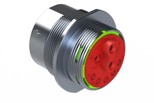 AHDBM04-24-91PN 9 Position ISOBUS Receptacle, Pin, Shell Size 24, Normal Seal, Wide Thread Adapter (WTA), Break-Away. HDB34-24-91PN