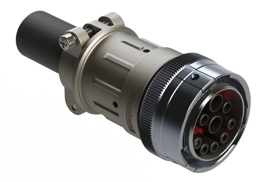 AHDBM06-24-91SN-059 9 Position ISOBUS Plug Kit, Socket, Shell Size 24, Normal Seal, Wide Thread Adapter (WTA), Cable Clamp Backshell, Break-Away. HDB36-24-91SN-059