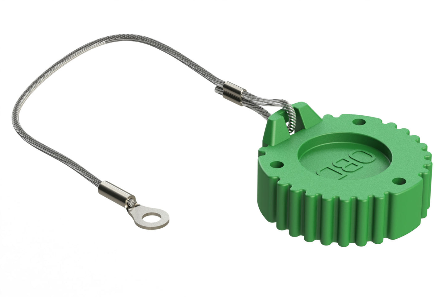 AHDC169-TMOBDGN AHD Series 9 Pin Receptacle Cap w/ Metal Tether OBD GREEN