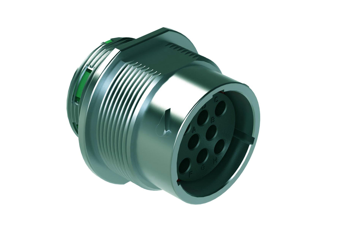 AHDM04-18-08SN 8 Position Receptacle, Socket, Shell Size 18, Standard Seal, Wide Thread. HD34-18-8SN