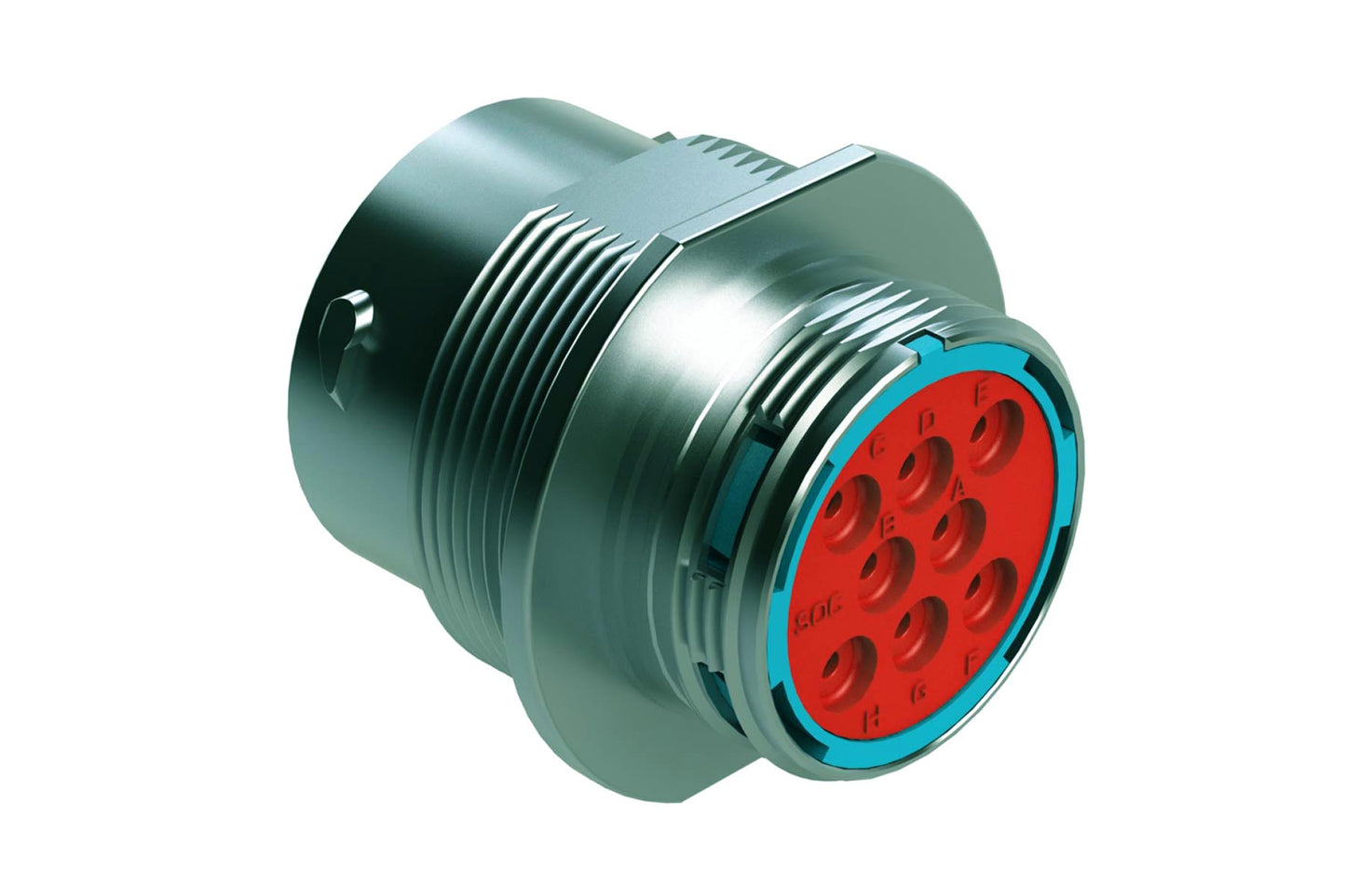 AHDM04-18-08SR 8 Position Receptacle, Socket, Shell Size 18, Reduced Diameter Seal, Wide Thread. HD34-18-8SE