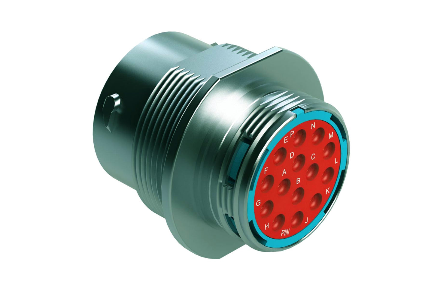 AHDM04-18-14PR 14 Position Receptacle, Pin, Shell Size 18, Reduced Diameter Seal, Wide Thread. HD34-18-14PE