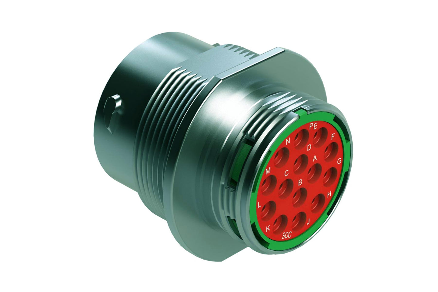 AHDM04-18-14SN 14 Position Receptacle, Socket, Shell Size 18, Standard Seal, Wide Thread. HD34-18-14SN