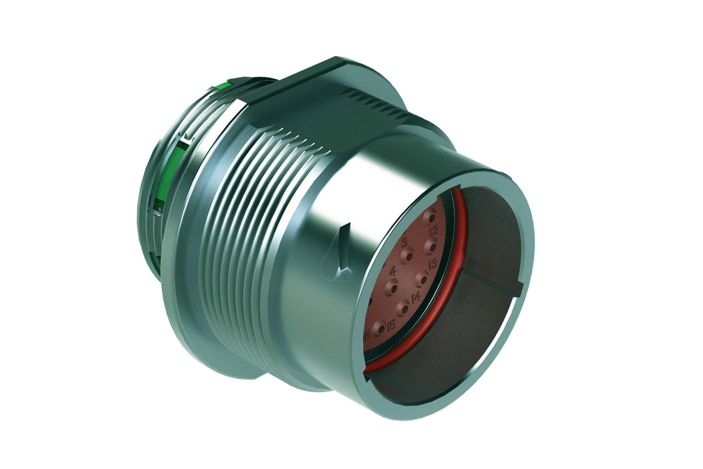 AHDM04-18-21PN 21 Position Receptacle, Pin, Shell Size 18, Standard Seal, Wide Thread. HD34-18-21PN