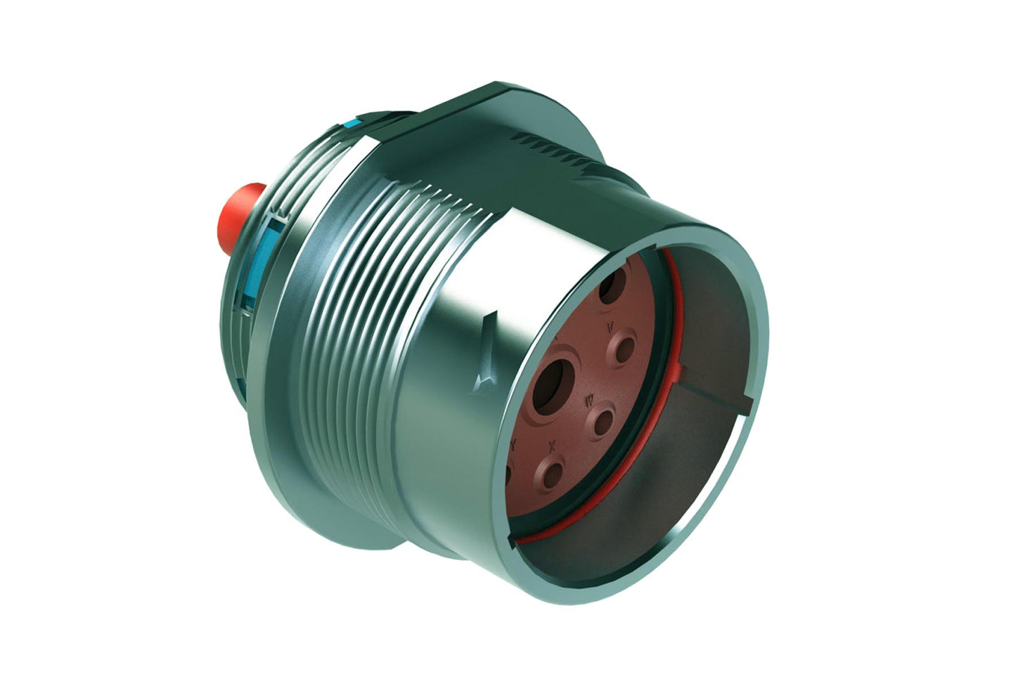 AHDM04-24-09PR 9 Position Receptacle, Pin, Shell Size 24, Reduced Diameter Seal, Wide Thread. HD34-24-9PN