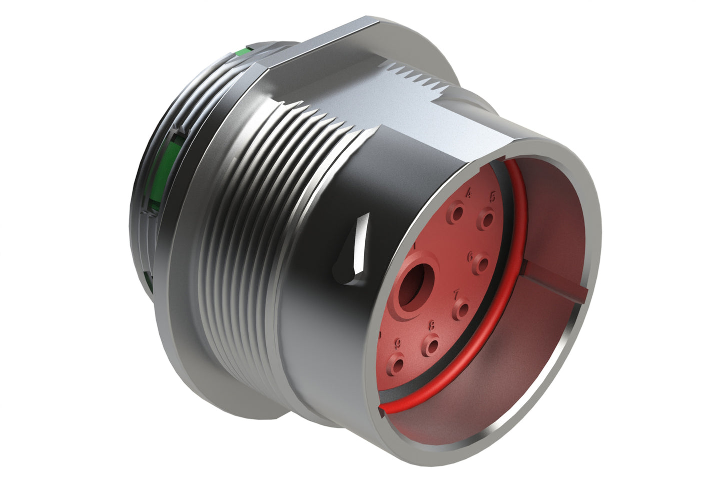 AHDM04-24-14PN 14 Position Receptacle, Pin, Shell Size 24, Normal Diameter Seal (Green Adapter). HD34-24-14PN
