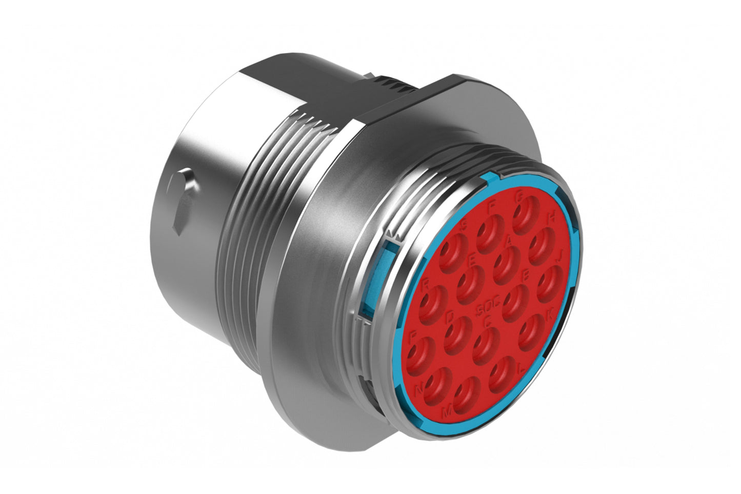 AHDM04-24-16SR 16 Position Receptacle Kit, Shell Size 24, Socket, Reduced Diameter Seal, Wide Thread. HD34-24-16SE