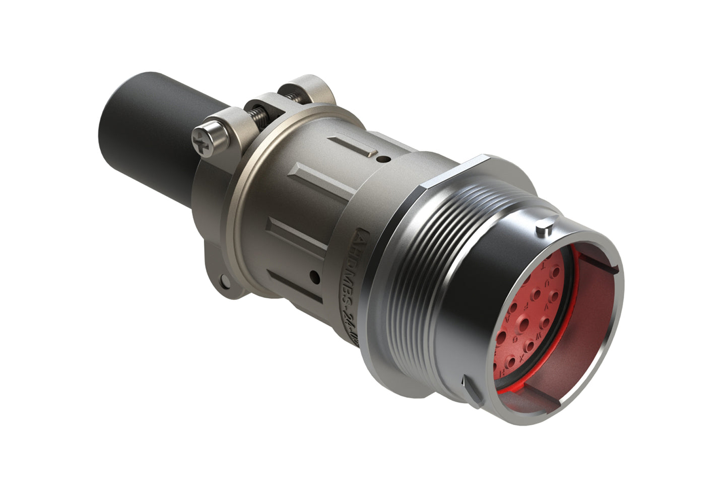 AHDM04-24-21PN-059 21 Position Receptacle Kit, Shell Size 24, Pin, Standard Seal, Wide Thread, Cable Clamp Backshell. HD34-24-21PN-059